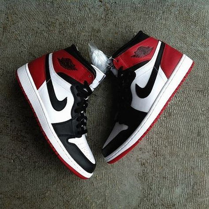AJ1 High Red + BLACK